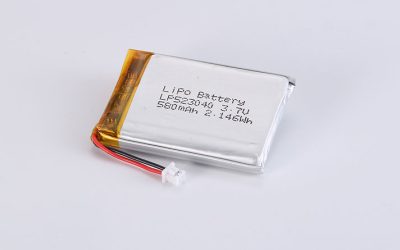 LP523040 3.7V 580mAh 2.146Wh Lithium Polymer Battery with Molex 51021-0200