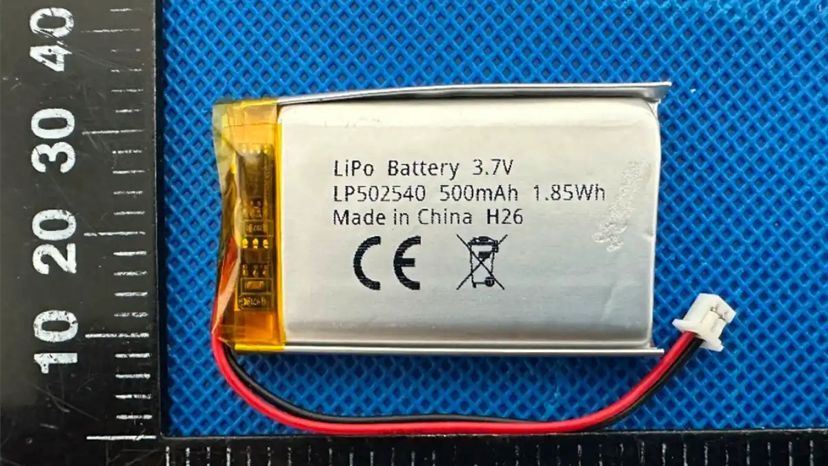 UN38.3 MSDS Certified 500mAh Lithium Polymer Battery LP502540 UN38.3 MSDS Certified 500mAh Lithium Polymer Battery LP502540