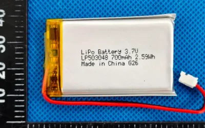 IEC62133 Certified 700mAh LP503048 Lithium Polymer Battery