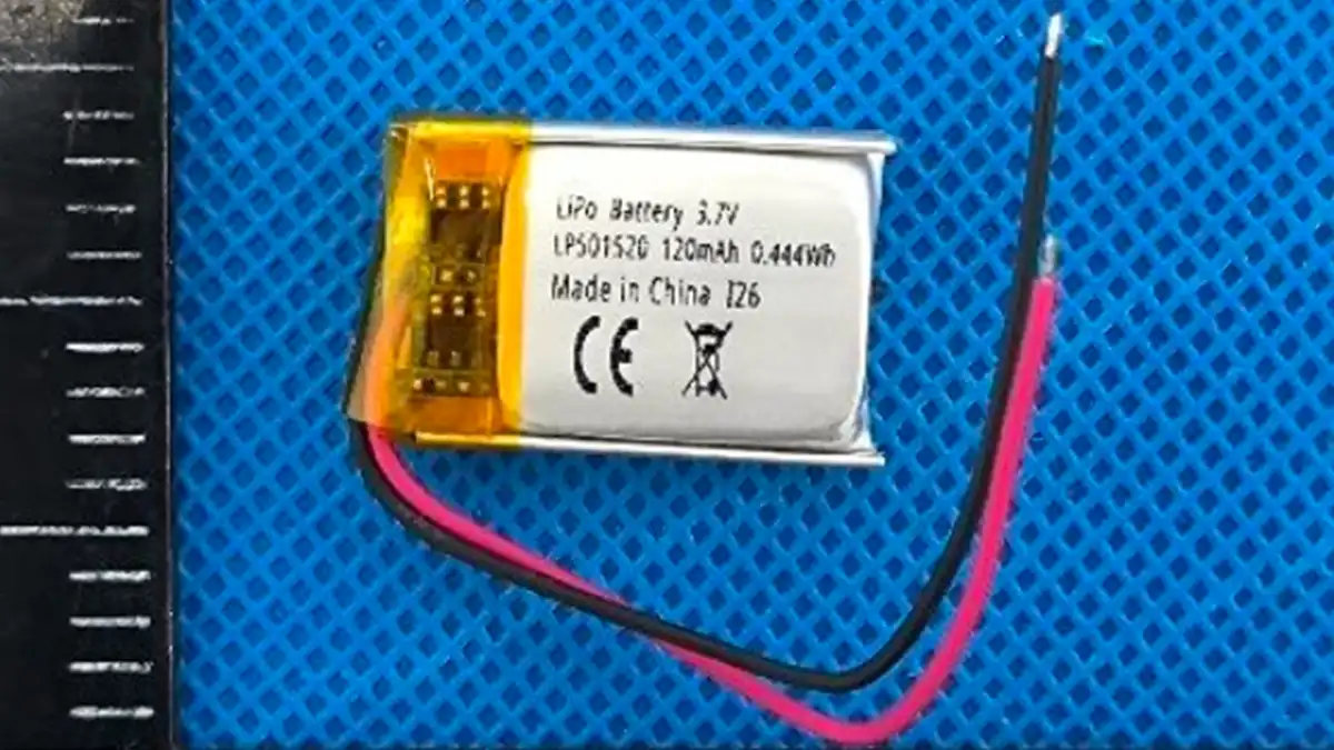 UN38.3 IEC62133 Certified Lithium Polymer Battery 120mAh LP501520